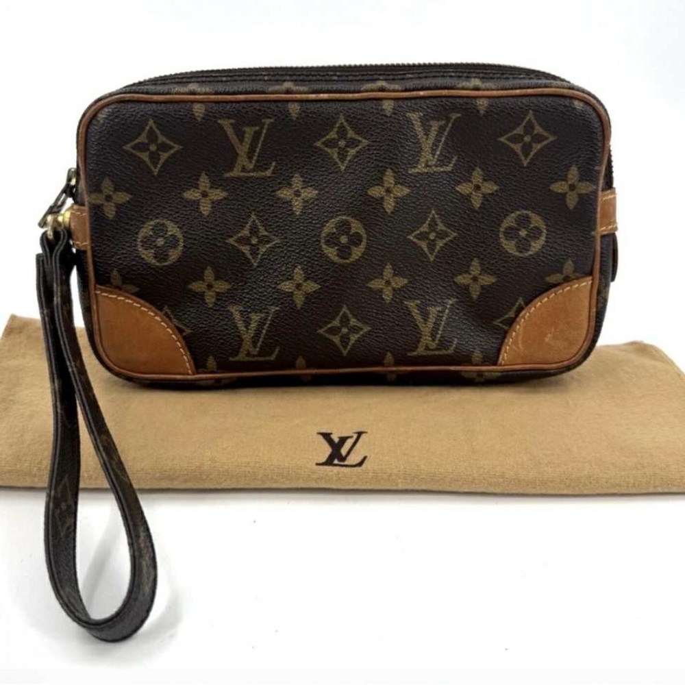 Louis Vuitton Dragonne PM monogram vintage clutch